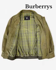 80s 英国製ヴィンテージ Burberry's バーバリーズ 裏地ノバチェック ブルゾン ジャケット スイングトップ ハリントン メンズM相当