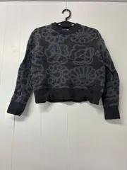 UNIQLO marimekko  花柄 　長袖ニットセーター ブラック 　L
