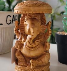 木彫り ガネーシャ 置物 彫刻 仏像 - メルカリ