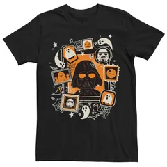 スター ウォーズ メンズ トップス Tシャツ Menstar Wars Darth Vader And Ghosts Halloween Poster Tee Black ブラック