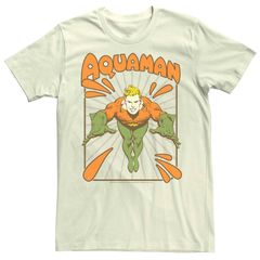 애니메이션 캐릭터 맨즈 탑스 T셔츠 빈티지 Licensed Character Mens Justice League Vintage Aquaman Tee Natural