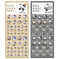 ハローキティ カットピースシール タイルシール クリアハードシール シール つやつや キラキラ ハード デコ パーツ クリア キャラクター サンリオ