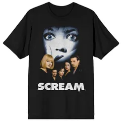 アニメキャラクター レディース トップス Tシャツ グラフィック Licensed Character Juniors Scream 13 Distressed Graphic Tee Black ブラック