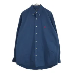 Polo by Ralph Lauren ポロ ラルフローレン BLAKE ボタンダウン 長袖シャツ ネイビー(メンズ M)中古 古着 X4956