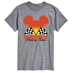 アニメキャラクター メンズ トップス Tシャツ グラフィック Licensed Character Mens Disneys Mickey Mouse Racing Team Graphic Tee Athletic Heather ヘザー