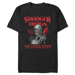 애니메이션 캐릭터 맨즈 탑스 T셔츠 그래픽 Licensed Character Menstranger Things Vecna ​​Graphic Tee Black 블랙