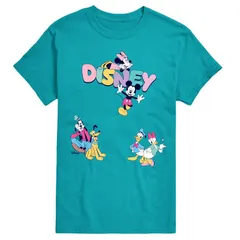 アニメキャラクター メンズ トップス Tシャツ グラフィック Licensed Character Mens Disneys Mickey Mouse Friends Collage Graphic Tee Tahiti Blue ブルー
