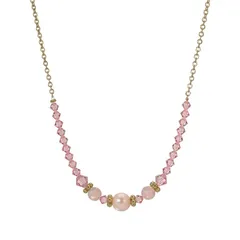 1928 レディース アクセサリー ネックレス・チョーカー・ペンダントトップ レース 1928 GoldTone Graduated Multi Bead Necklace Pink ピンク