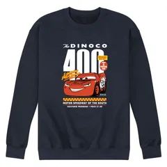 ディズニー ピクサー メンズ トップス Tシャツ スウェット フリース Mens Disney Pixars Cars Dinoco 400 Lightning McQueen Fleece Sweatshirt Navy ネイビー