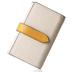 【新品】 LASIEM(ラシエム) 【こだわり配色×コンパクト】財布 レディース ミニ財布 小さい財布 三つ折り財布 三つ折財布 折りたたみ財布 コンパクト ミニウォレット 本革 革 スキミング防止 ミルキーホワイトxシナモン