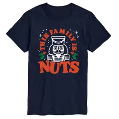 アニメキャラクター メンズ トップス Tシャツ グラフィック Licensed Character Mens This Family Is Nuts Graphic Tee Navy ネイビー
