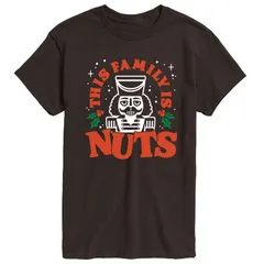 アニメキャラクター メンズ トップス Tシャツ グラフィック Licensed Character Mens This Family Is Nuts Graphic Tee Dark Brown ブラウン