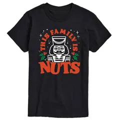 アニメキャラクター メンズ トップス Tシャツ グラフィック Licensed Character Mens This Family Is Nuts Graphic Tee Black ブラック
