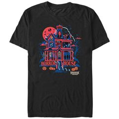 마블 맨즈 탑스 T셔츠 그래픽 Marvel Menstranger Things Horror House Graphic Tee Black 블랙