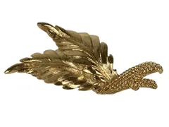 モネ　MONET　アメリカンヴィンテージ　葉／リーフ　モチーフ　ブローチ　幅：6cm　ゴールドカラー　送料無料