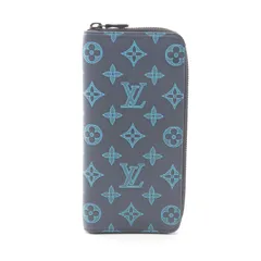 ルイ・ヴィトン LOUIS VUITTON ラウンド長財布 ジッピーウォレット ヴェルティカル M82322 ネイビー レザー ジッピーウォレット・ヴェルティカル メンズ Used A