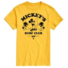 ディズニー メンズ トップス Tシャツ グラフィック Disneys Mickey Mouse Mensurf Club Graphic Tee Yellow イエロー