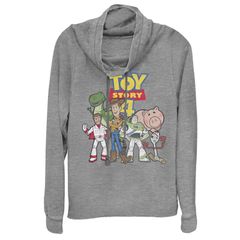 디즈니 픽사 레이디스 탑스 T셔츠 로고 그래픽 Disney Pixars Toy Story 4 Juniors Movie Logo Poster Cowlneck Graphic Lightweight Long Sleeve
