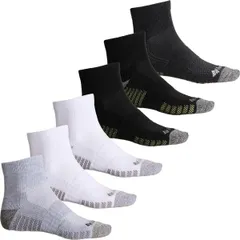 コロンビア メンズ アンダーウェア 靴下 Columbia Sportswear Athletic Socks 6Pack Quarter Crew For Men BlackGreyWhite ホワのサムネイル