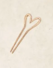 エイソス レディース アクセサリー ASOS DESIGN frenchair pin witheart detail tone Gold ゴールドのサムネイル