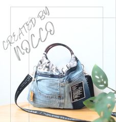 No.717【DENIM✖️RingHandle BAG♡⚮̈】デニムリメイクリングハンドル