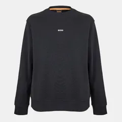 ボス メンズ アウター パーカー・スウェット シャツ Boss Mens WeSmallcrew Orange Crew Sweatshirt Black ブラックのサムネイル