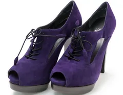 スチュアートワイツマンStuart Weitzman オープントゥ パンプス レースアップ 23cm パープル【中古】【新品同様】【美品】のサムネイル