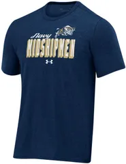 【送料無料】 アンダーアーマー メンズ Tシャツ トップス Under Armour Mens Navy Midshipmen Heather Navy All Day TShirt NoColor
