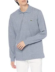 新品 [ラコステ] ポロシャツ [公式] 長袖 リブ カラ-ポロシャツ L1313 (杢・長袖) メンズ 杢グレー 2