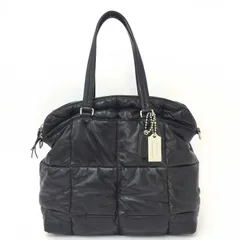 コーチ COACH  ラムレザー2WAYハンドバッグ  ブラック 中古