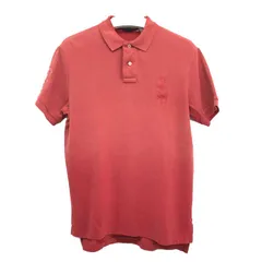 ポロ ラルフローレン POLO RALPH LAUREN  ビッグポニー刺繍 ポロシャツ カスタムフィット M  オレンジ 中古  新品同様  美品