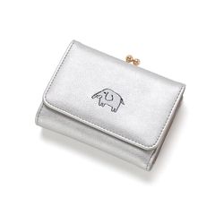 ear PAPILLONNER アニマル刺しゅう折り財布（シルバー） - メルカリ
