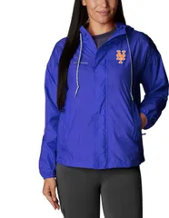 コロンビア レディース アウター ジャケット・ブルゾン Columbia Womens New York Mets Flash Challenger Windbreaker Jacket Blue ブルー