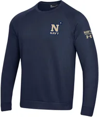 【送料無料】 アンダーアーマー メンズ パーカー・スウェット アウター Under Armour Mens Navy Midshipmen Navy All Day Crew Pullover Sweatshirt NoColor