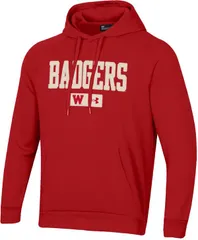 【送料無料】 アンダーアーマー メンズ パーカー・スウェット アウター Under Armour Mens Wisconsin Badgers Red Rival Fleece Pullover Hoodie NoColor