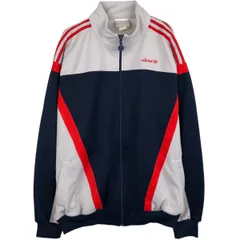 古着 80年代 アディダス adidas トレフォイルロゴ ジャージ トラックジャケット メンズXL相当/eaa619893