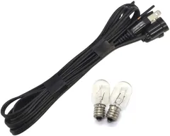 【特価セール】透明電球 2個 専用コード(100V 付) 吊り灯篭 箱入り 吊灯籠 【 漆ぷろだくと 取り付け方説明書付き】