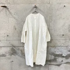 Atelier de Conges payes厚手リネンドロップショルダーワンピース