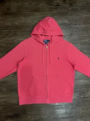 ポロラルフローレン ピンク フードジップアップ