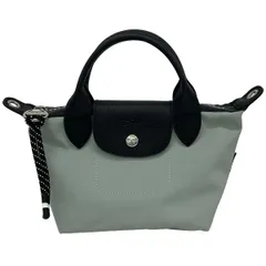 LONGCHAMP(ロンシャン) ハンドバッグ ル・プリアージュエナジー ライトグリーン×黒 ミニバッグ レザー