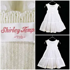 ME2-043☆ShirleyTemple シャーリーテンプル *上品で清楚キュートなワンピース 110サイズ 子供 キッズ 女の子 女子◎