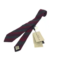 BURBERRY LONDON バーバリーロンドン ネクタイ  レジメンタル柄/シルク/バーガンディ   シルク100％ ボルドー メンズ / 240001193477