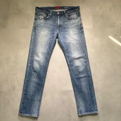 レッドカード ビームス別注 rhythm Z 33 デニム 日本製 ストレッチ スリム テーパード ブルー ヴィンテージ加工 ジーンズ 美品 メンズ