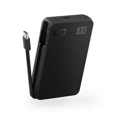 CIO ケーブル内蔵 [薄さ 18mm] タイプC 30W 10000mAh 軽量 小型 薄型 iPhone 17 / 16 / 15 Android/Macbook/ノートPC/iPad用 USB Type-C 急速充電 SMARTCOBY Pro SLIM