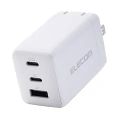 エレコム 充電器 65W 3ポート Type-C USB-A USB PD対応 スイング式プラグ採用 ホワイト EC-AC10367WH