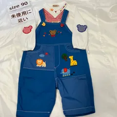 411ミキハウスmikihouse90sizeクラシックベアオーバーオールブラウスセット