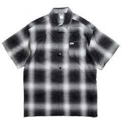 新品 [キャルトップ] Ombre Check S/S Shirts オンブレチェック 半袖 シャツ ART-2000 アメリカ製 (L BLACK/IVORY)