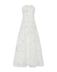 ミリー レディース トップス ワンピースパンコール MILLY Petunia Silver Beadedream Sequin Gown Whitesilver ホワイトのサムネイル