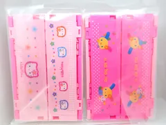 【中古】 サンリオキャラクターズ ミニおりたたみコンテナ　ハローキティ　ウサハナ　2個セット