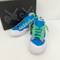 NIKE sacai KAWS ナイキ サカイ カウズ Blazer Low スニーカー DM7901-400 新品同様 ローカット シューズ 大きいサイズ 付属品付き メンズ 30cm ブルー系 靴 DF18263■